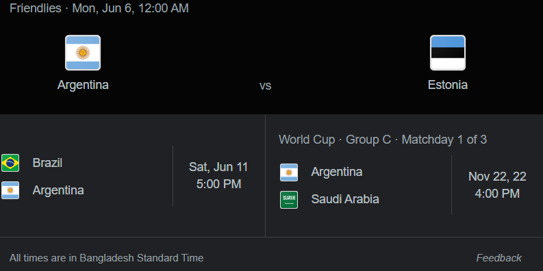 Brazil vs Argentina match schedule bangladesh time Maldives Nepal Bhutan