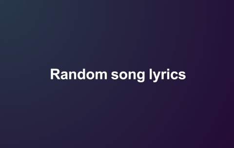 (Original) Random Song lyrics Generator tagalog