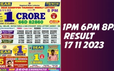 [Original result ] Nagaland state lottery 1PM 6PM 8 PM result 17 11 2023