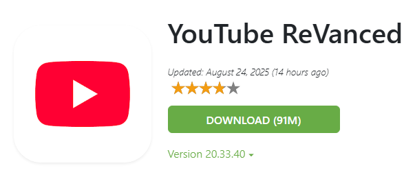YouTube ReVanced Extended (2025) Download – Features, Magisk Module & Guide