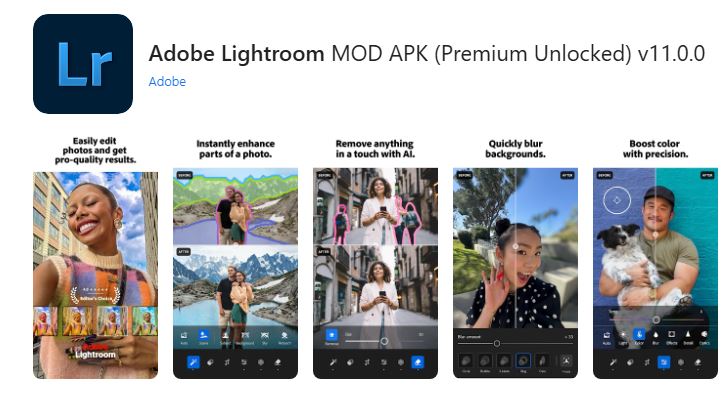 Adobe Lightroom MOD APK Download (Premium Unlocked) v11.0.0