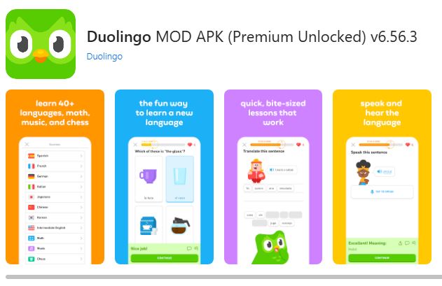 Duolingo MOD APK (Premium Unlocked) v6.56.3