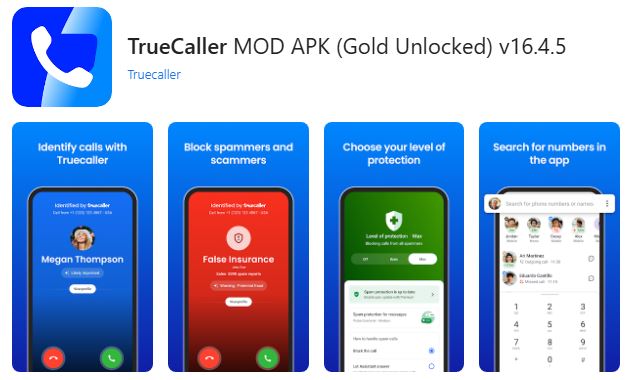 TrueCaller MOD APK (Gold Unlocked) v16.4.5